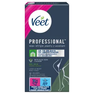 VEET PROFESSIONALTM  Plastry do depilacji z woskiem dla skory suchej 12 szt