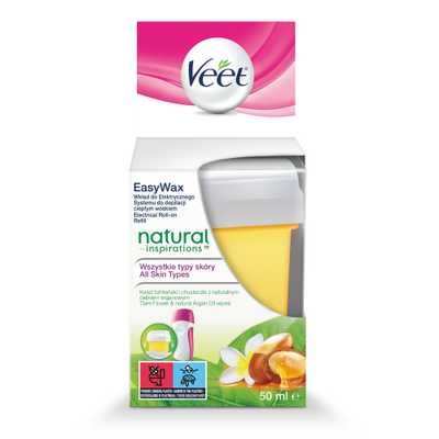 VEET Natural Inspirations Wkład Roll-on do Elektrycznego Systemu do Depilacji ciepłym woskiem 50 ml
