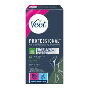 VEET PROFESSIONALTM Plastry do depilacji z woskiem dla skory suchej 40 szt