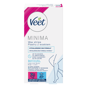 Cold wax strips and kits - page 14_VEET MINIMA Plastry do depilacji z woskiem dla skóry wrażliwej 12 szt.png